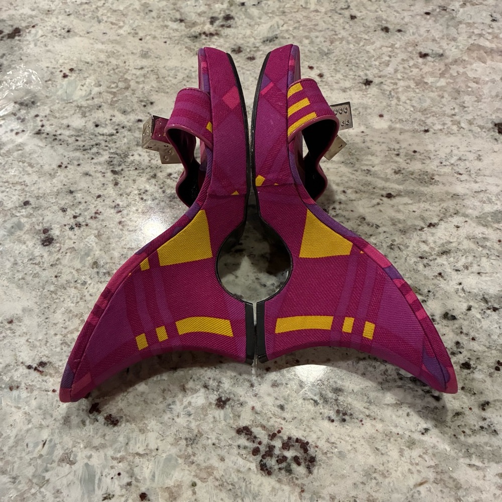 Dior by John Galliano Fall/Winter 2004 Purple Gambler Wedges - Picture 7 of 16